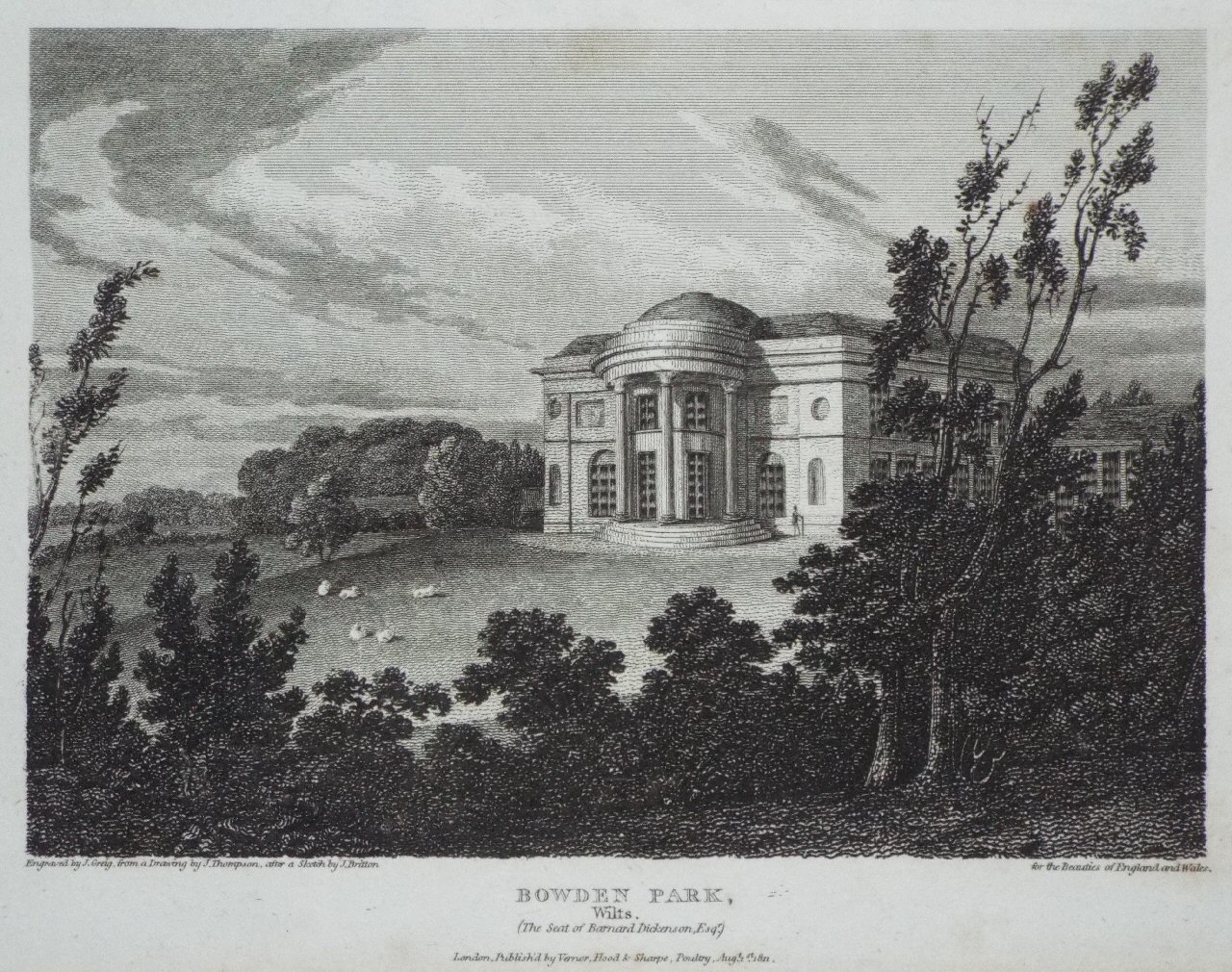 Print - Bowden Park, Wilts. (The Seat of Barnard Dickenson Esqr.) - Greig